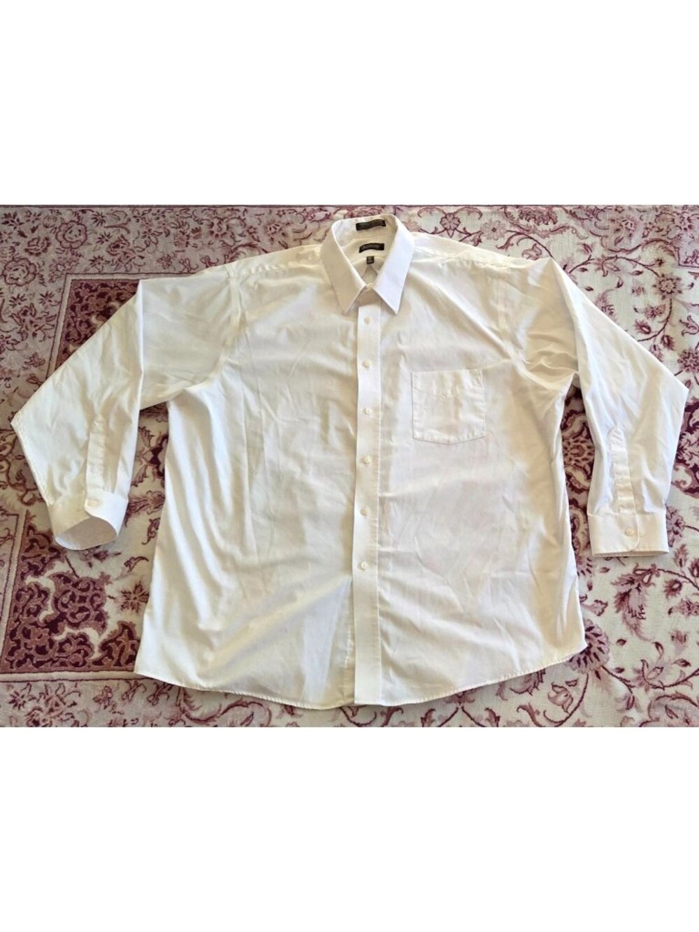 Arrow Fairfield Pinpoint Dress Shirt Men's Size 18 34/35 White Long Sleeve Shirt